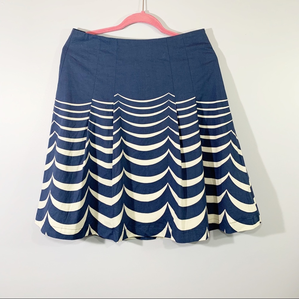 Boden scalloped midi length nautical a line skirt